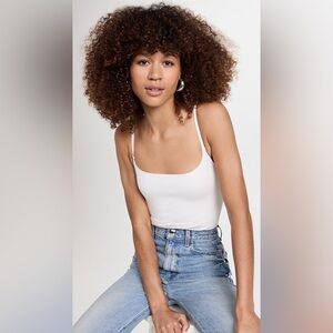 Good American White Sculpting Tank Bodysuit